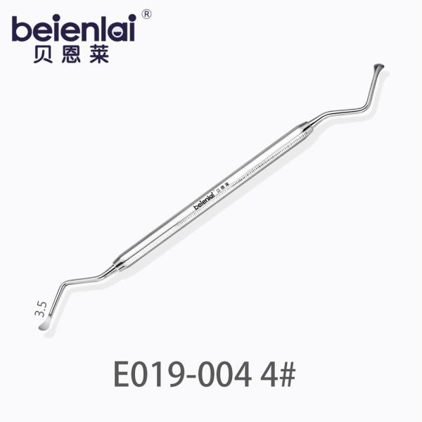 Benlai Dental Curette E019-004 BJS 4#, Double End 3.5 Tips, 6.5 Octagonal Handle